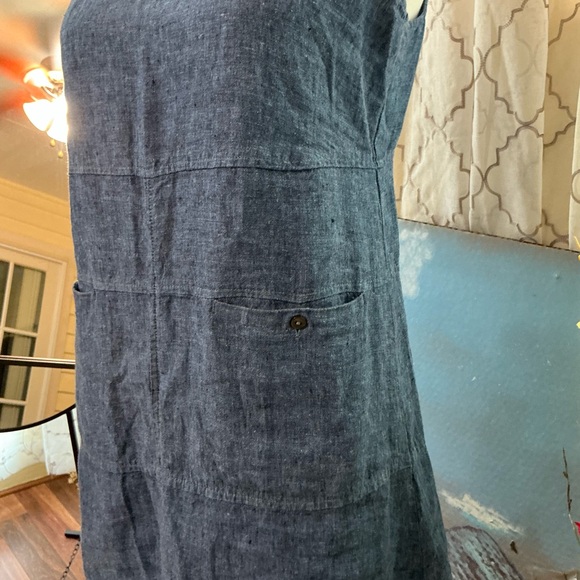 Elegant Blue Denim Midi Dress - Picture 3 of 6